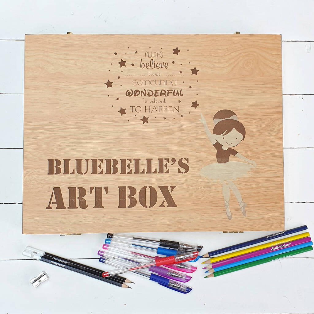 Personalised Child's Wooden Art Box