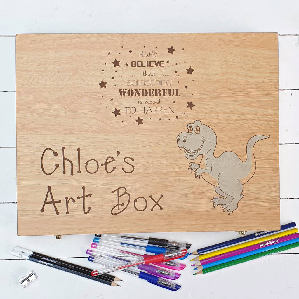 Personalised Child's Wooden Art Box