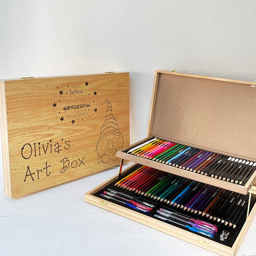 Personalised Child's Wooden Art Box